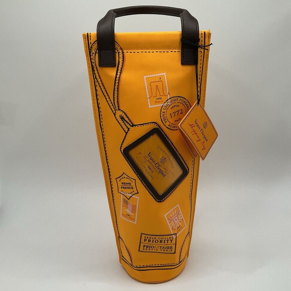 RARE Veuve Clicquot Brut Champagne Insulated Gift Bag Shopping Handles Cooler